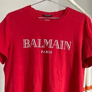 Red medium size men’s Balmain t-shirt